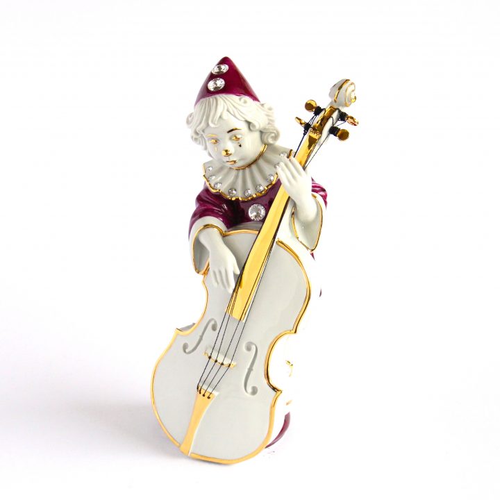 porcelain clown musician