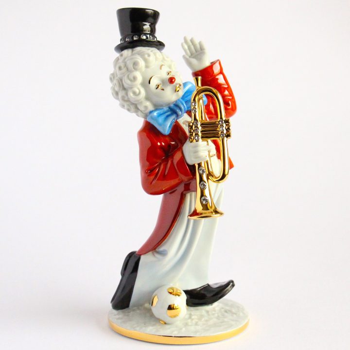 porcelain clown musician