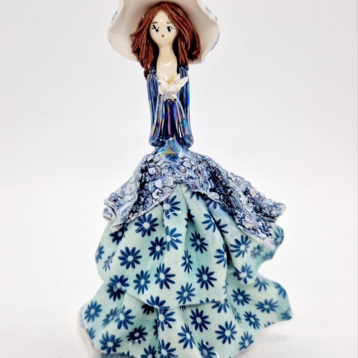 Lady with flower dress