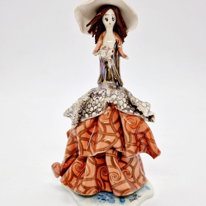 Lady holding flowers