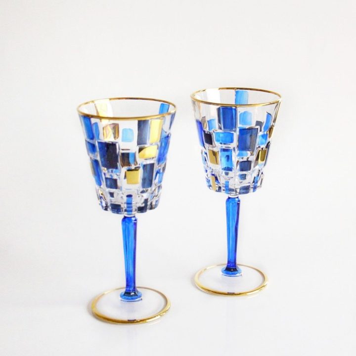 Blue wine set- etna