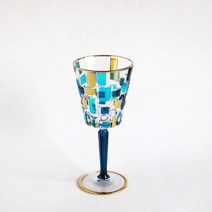 Turquoise white wine set- etna