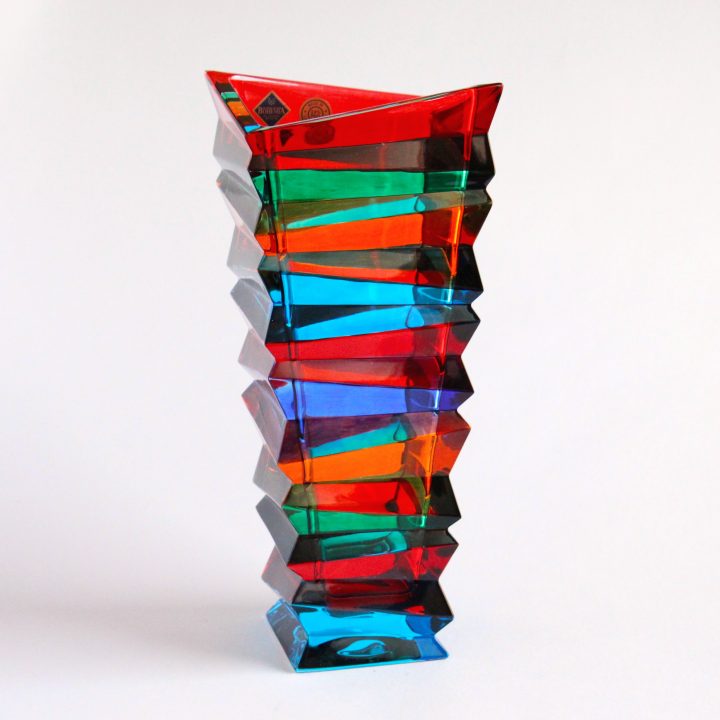 colour crystal vase - rocky