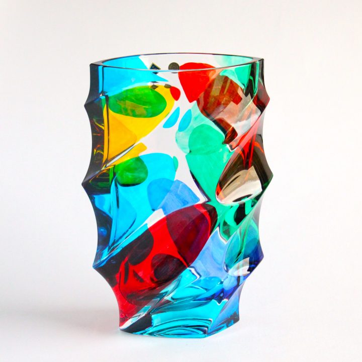 colour crystal vase - calypso