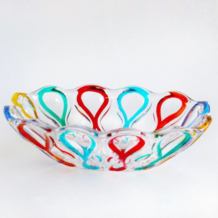 Colour oval bowl- ocean