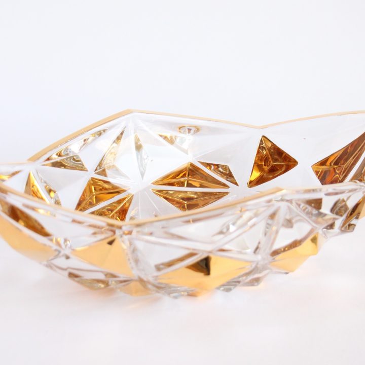 Crystal Oval Bowl- Pyramid