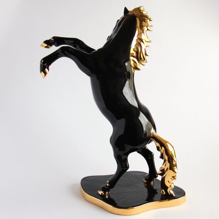Porcelain Rampant horse