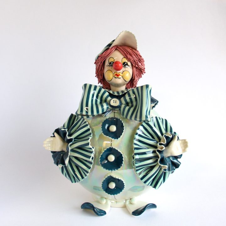 Blue standing clown