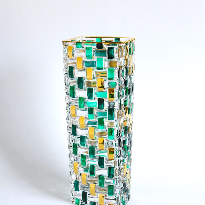Gold and green vase