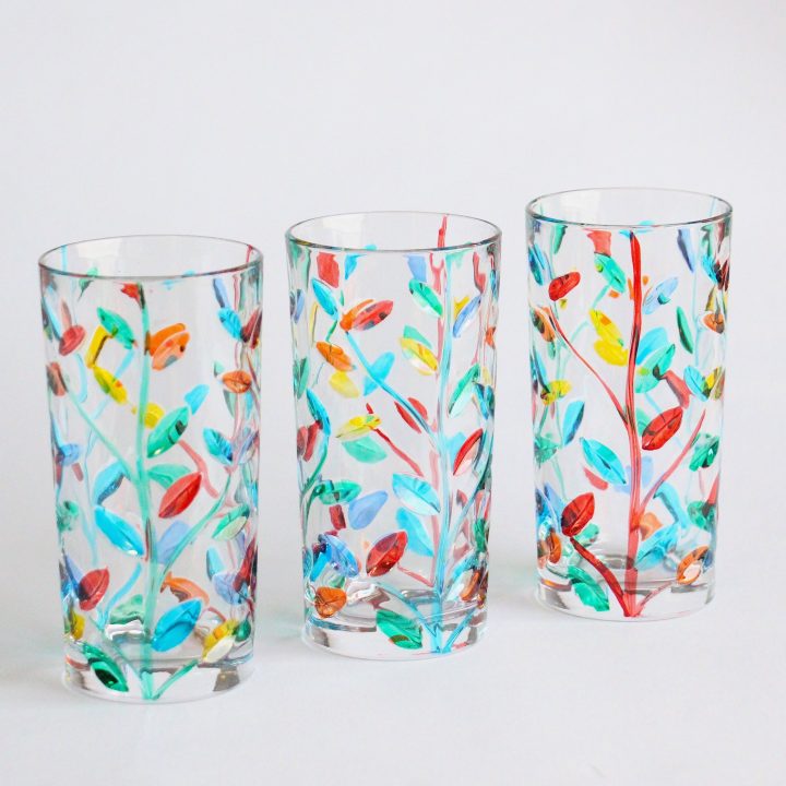 Crystal long drink set- laurus