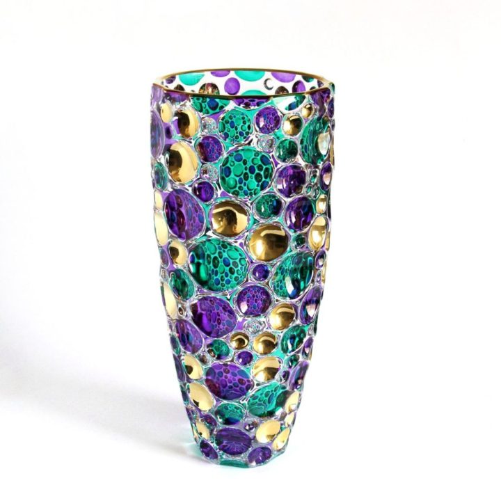 Purple green vase