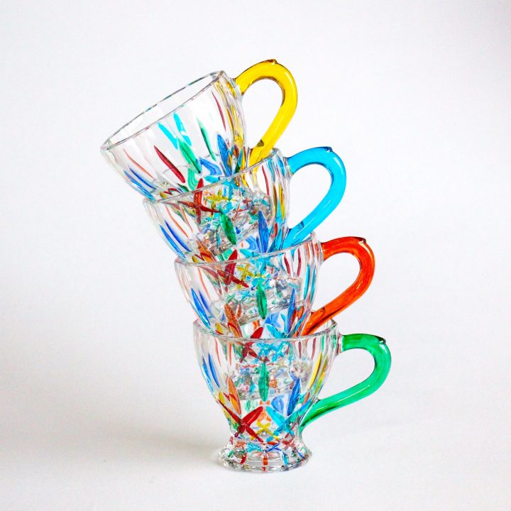 crystal tea cups - opera