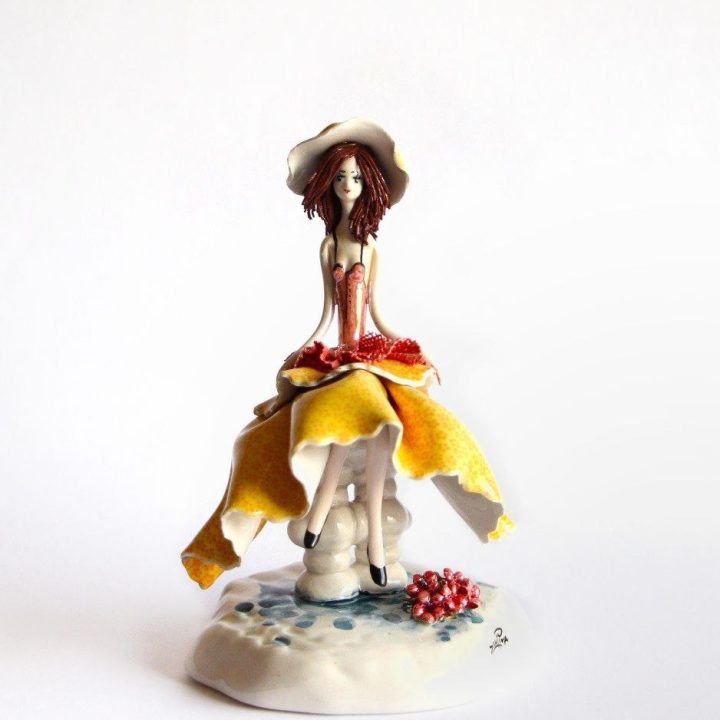 Lady with crossed legs