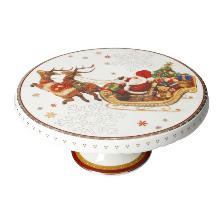 Christmas cake platter