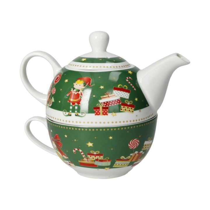 Christmas tea pot