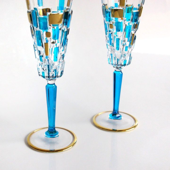 Turquoise champagne set- etna