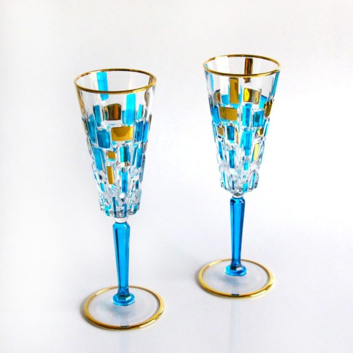 Turquoise champagne set- etna