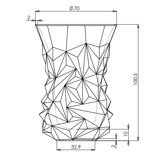 Crystal tea cups- glacier